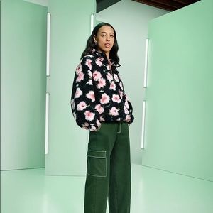 Sandy Liang Target Flower Fleece Quarter Zip
